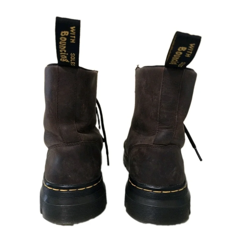 Dr Martens Combs Leather Casual Boots Crazy Horse Brown Mens Size 8 Womens 9